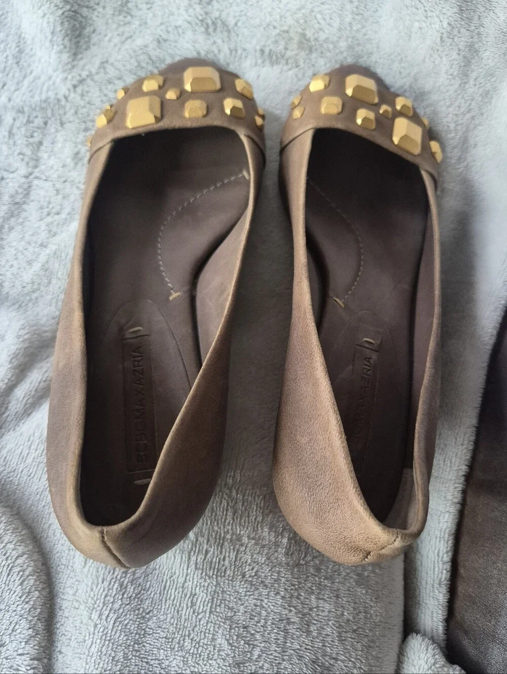 BCBGMAXAZRIA Brown Lena Flats Studded 8B